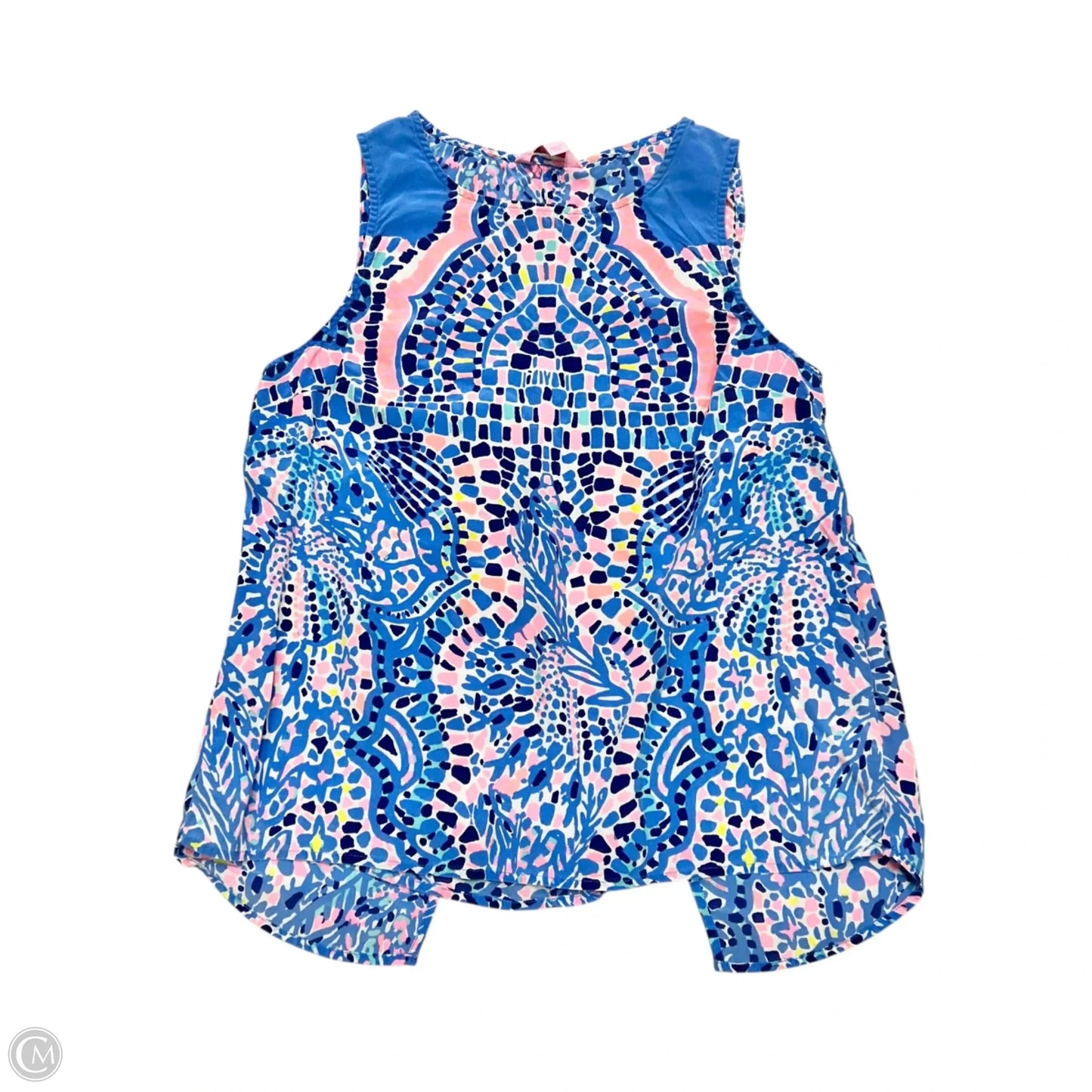 Top Sleeveless Designer By Lilly Pulitzer In Blue & Pink, Size: S