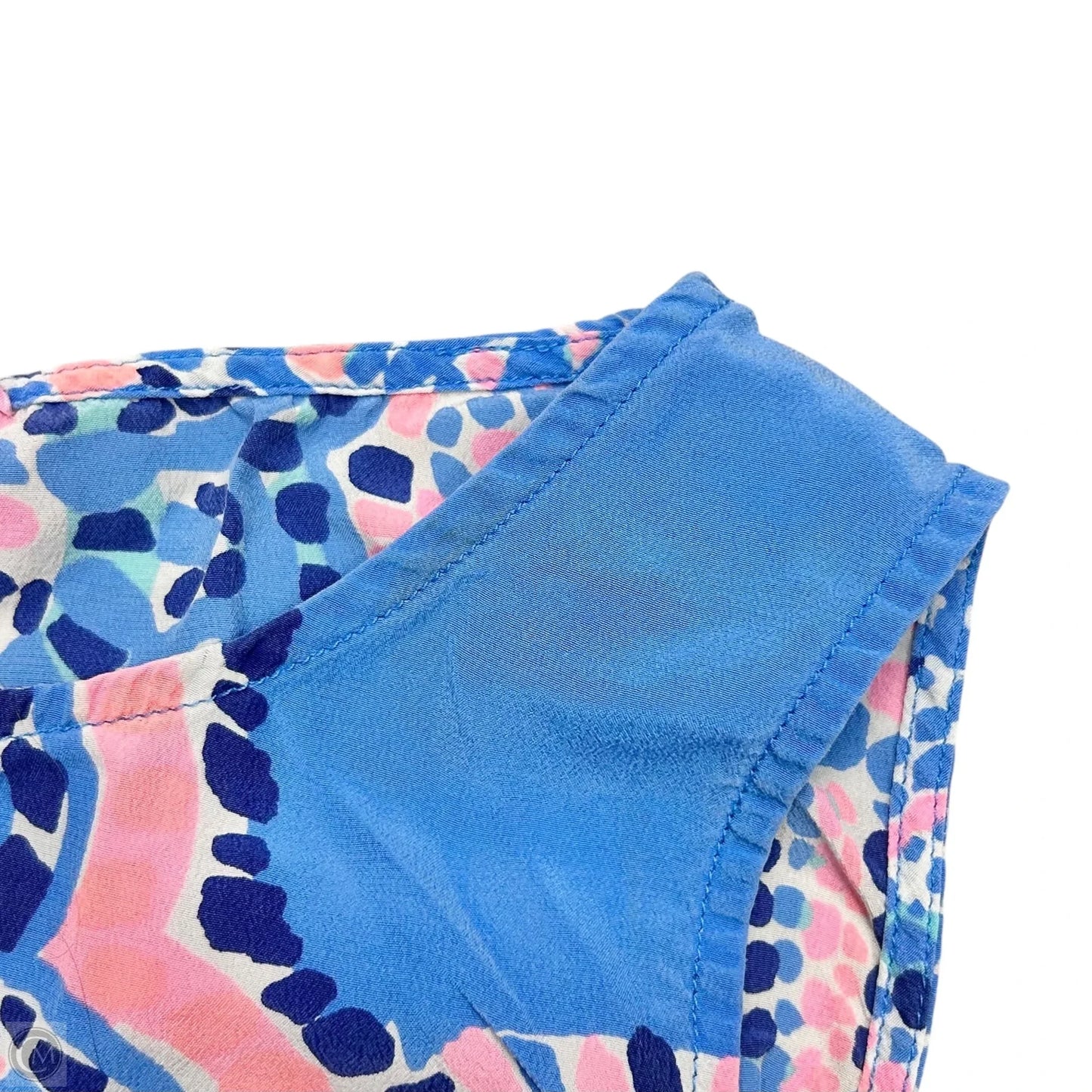 Top Sleeveless Designer By Lilly Pulitzer In Blue & Pink, Size: S