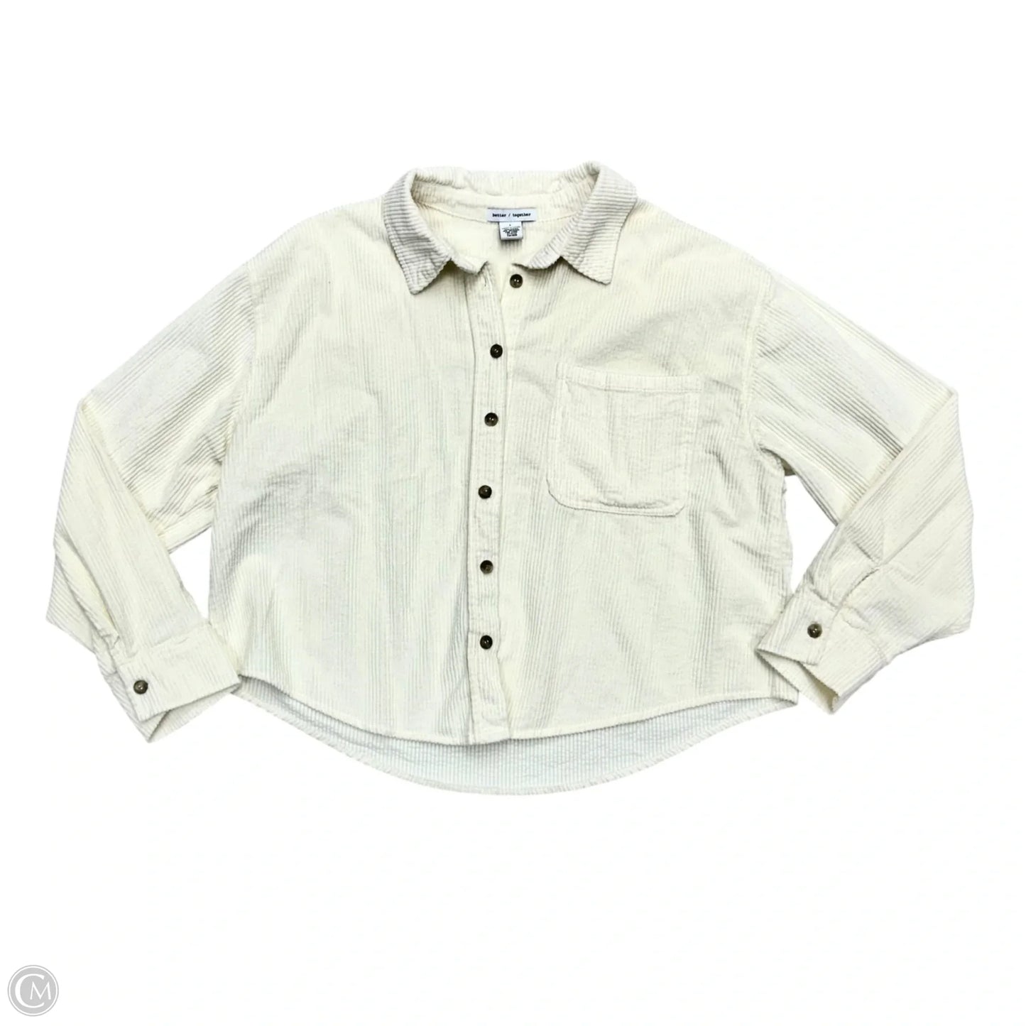 Jacket Shirt By Better/Together In Cream, Size: L