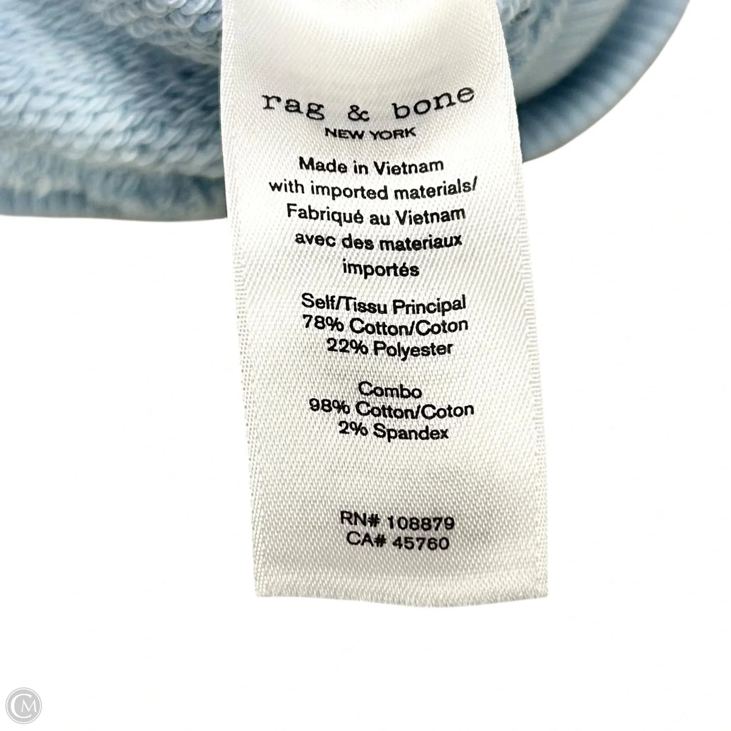 Sweatshirt Crewneck By Rag And Bone In Blue, Size: Xs