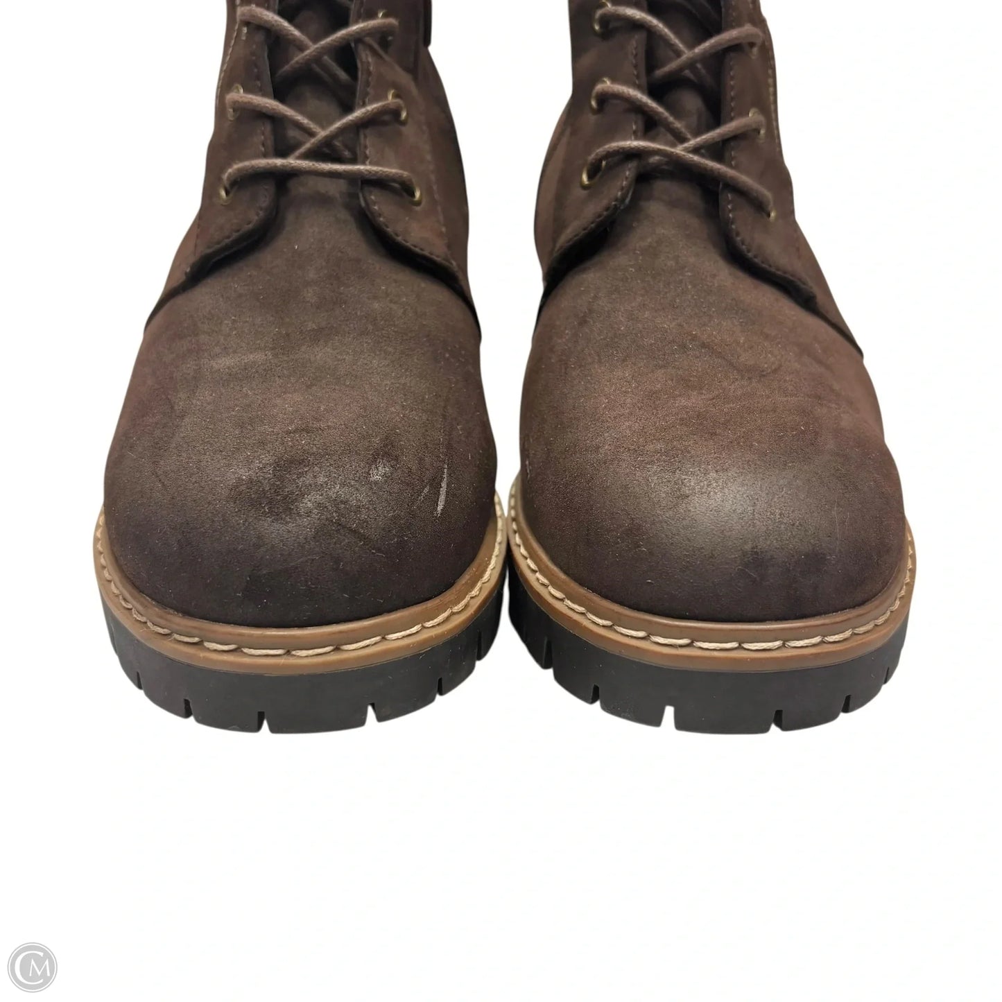 Boots Combat By Cushionaire In Brown, Size: 11