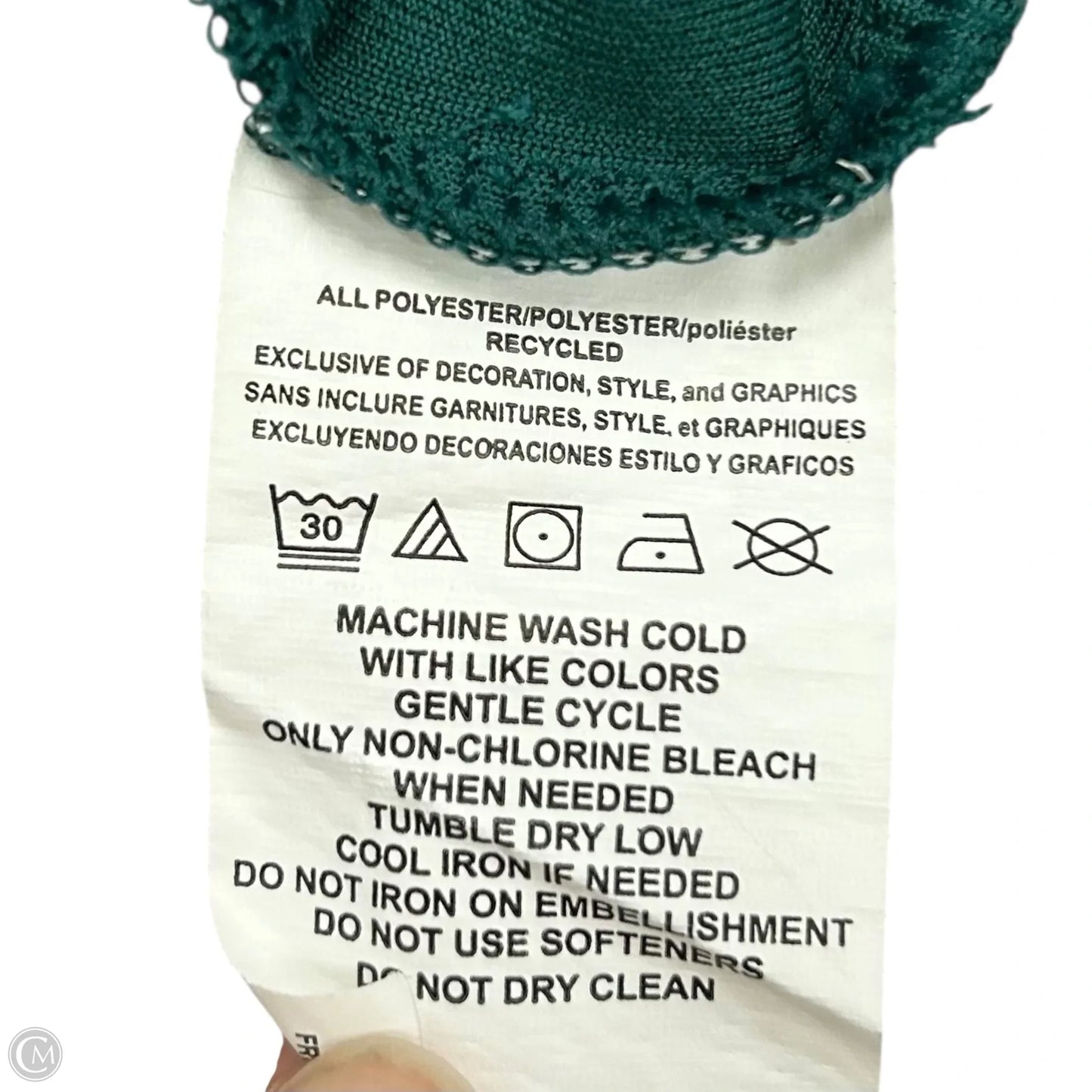 Athletic Top Short Sleeve By Fanatics In Green, Size: S