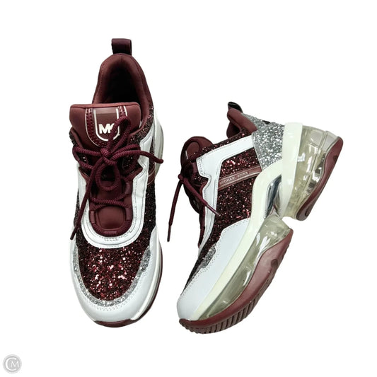 Shoes Sneakers By Michael By Michael Kors In Maroon, Size: 9