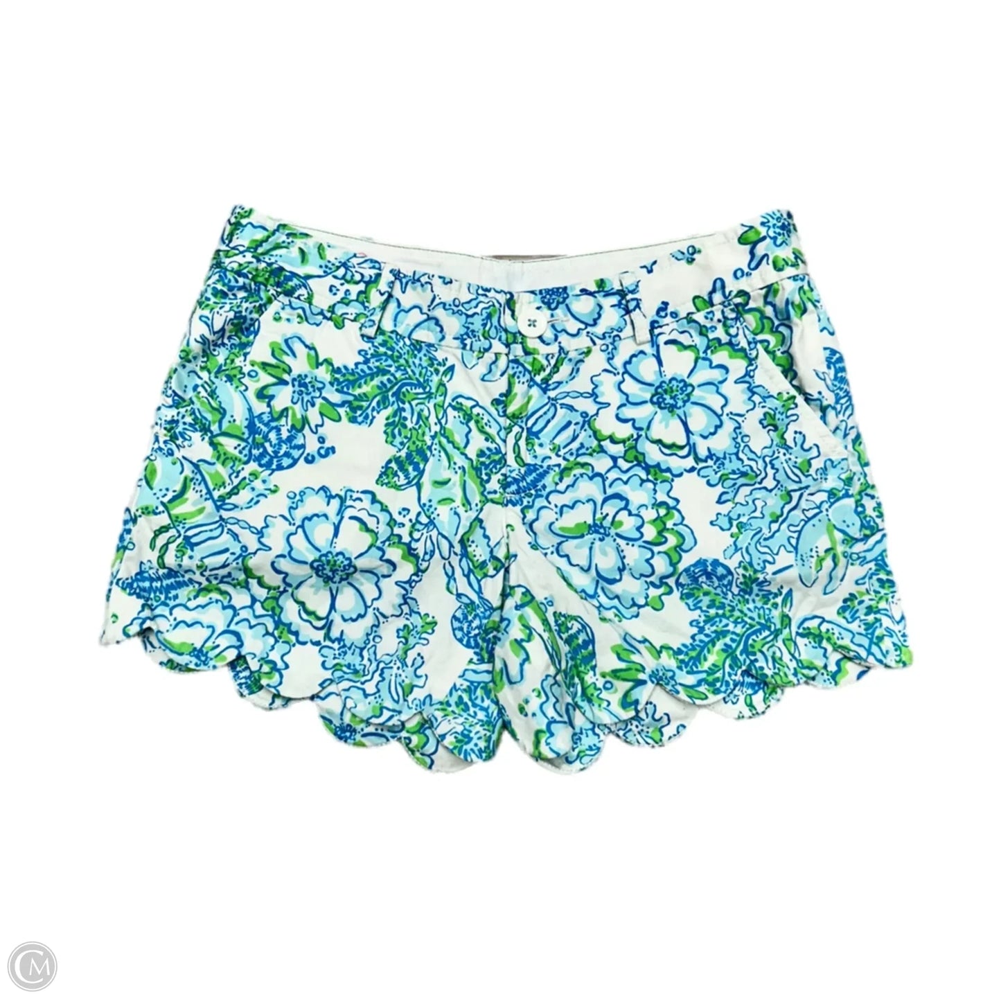 Shorts Designer By Lilly Pulitzer In Blue & White, Size: 2