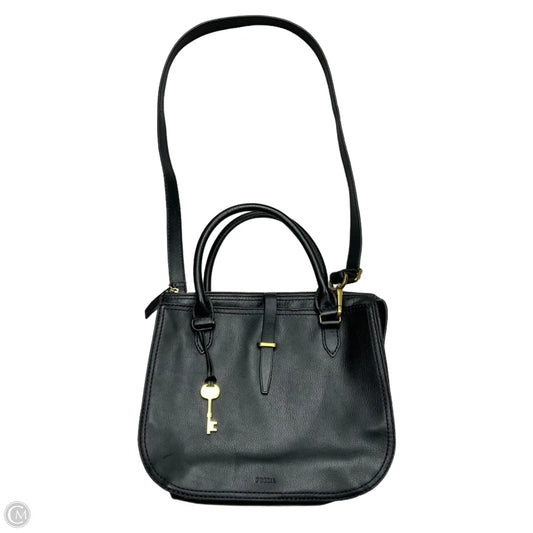 Handbag Leather By Fossil, Size: Large