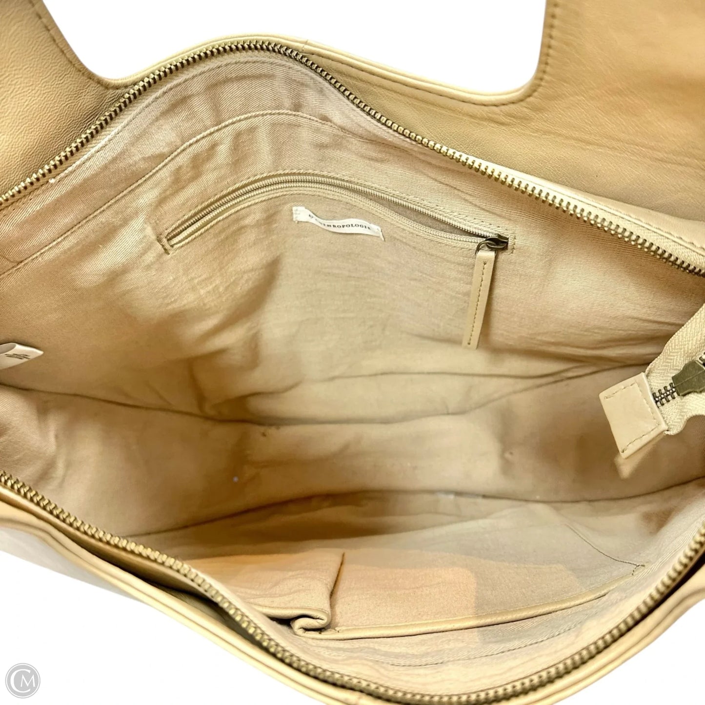 Handbag Leather By Anthropologie, Size: Large