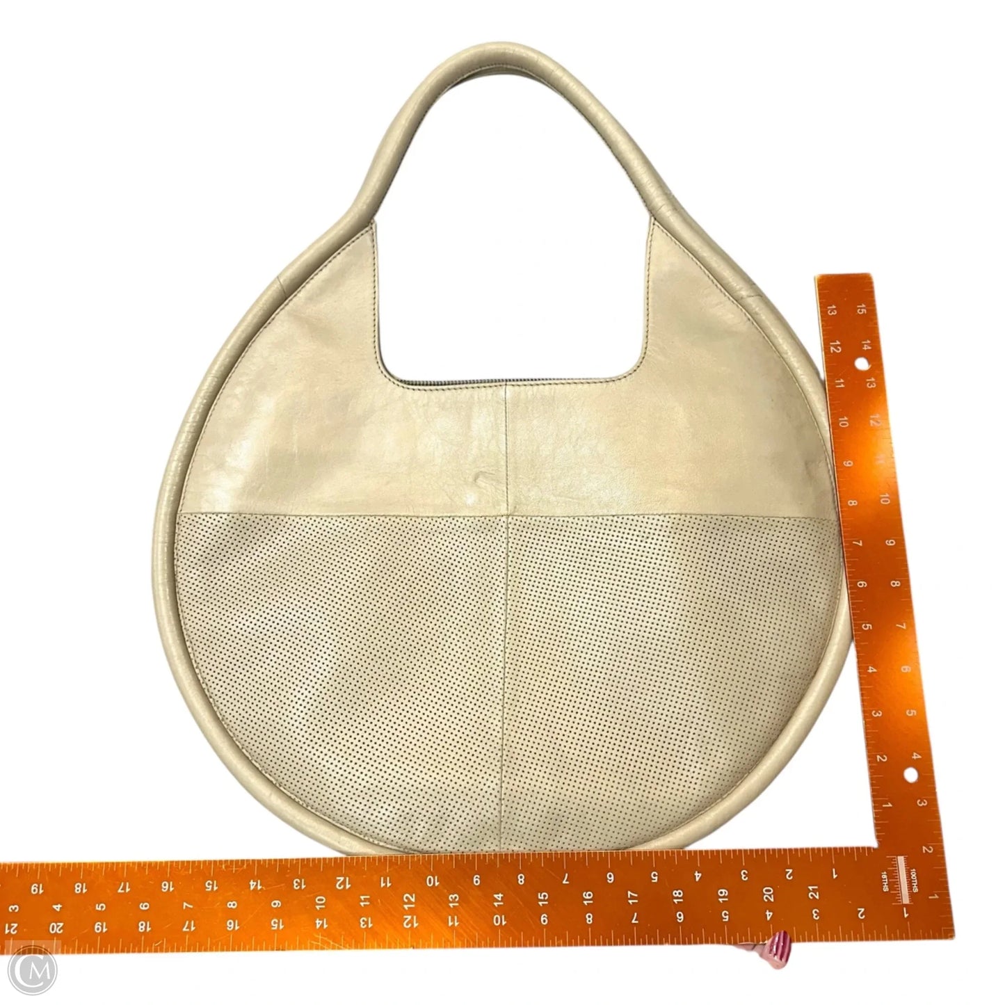 Handbag Leather By Anthropologie, Size: Large