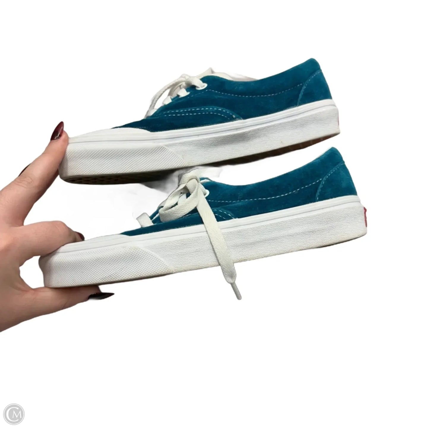 Shoes Sneakers By Vans In Teal, Size: 6