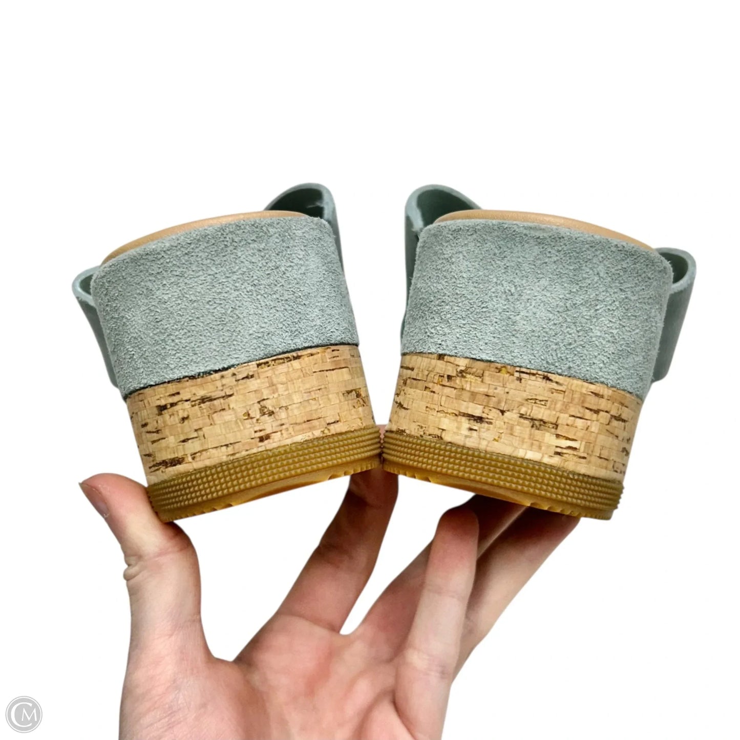 Sandals Heels Wedge By Sorel In Blue, Size: 9.5