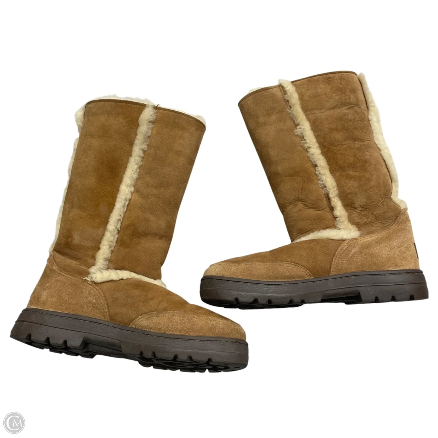Boots Designer By Ugg In Brown, Size: 9