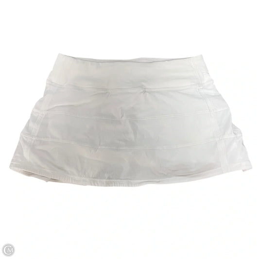 Athletic Skort By Lululemon In White, Size: S