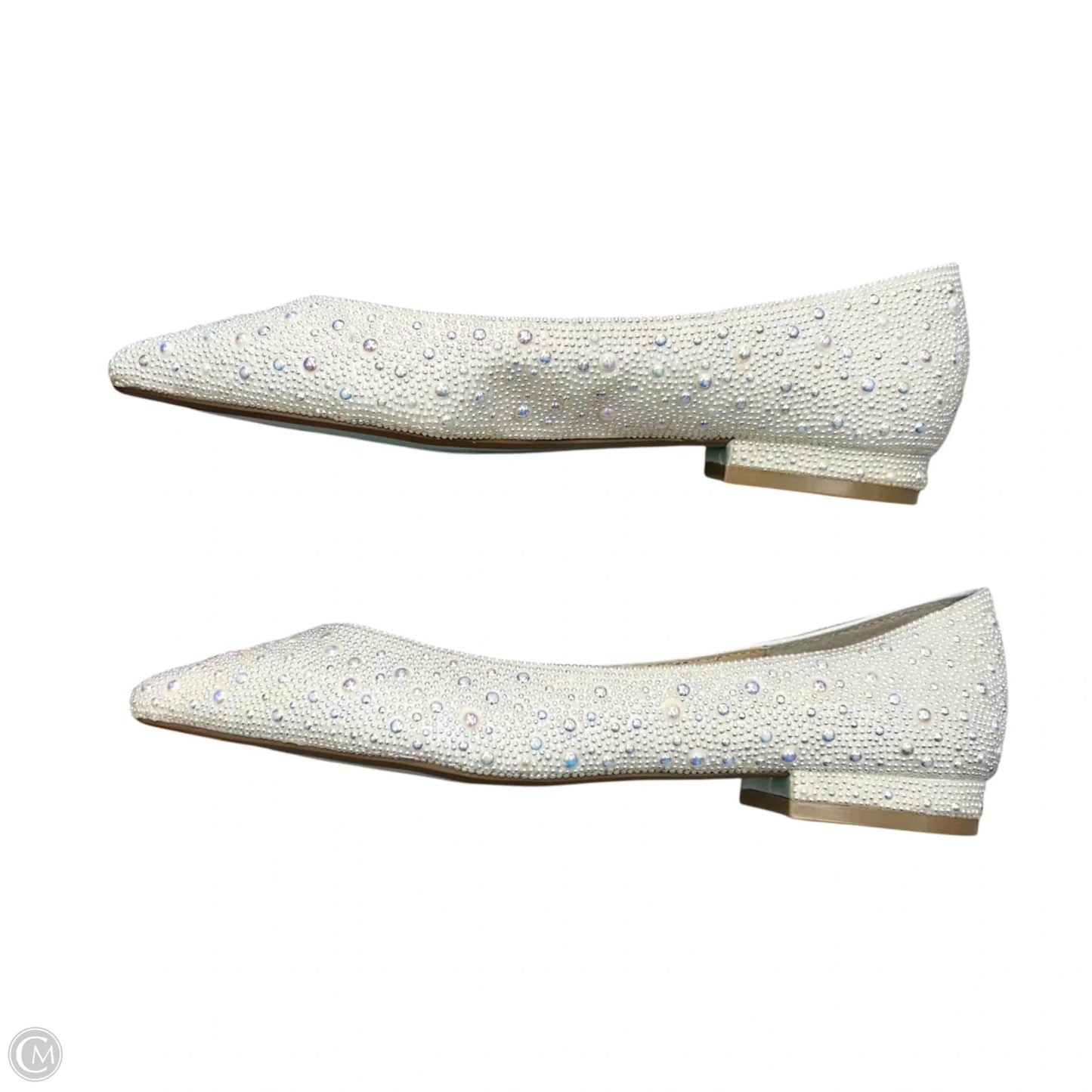 Shoes Flats By Betsey Johnson In White, Size: 8.5
