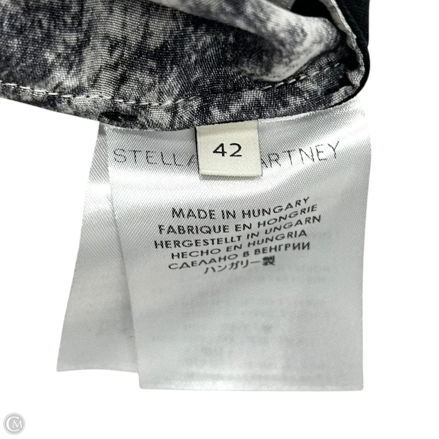 Dress Luxury Designer By Stella Mccartney In Black & Grey, Size: M