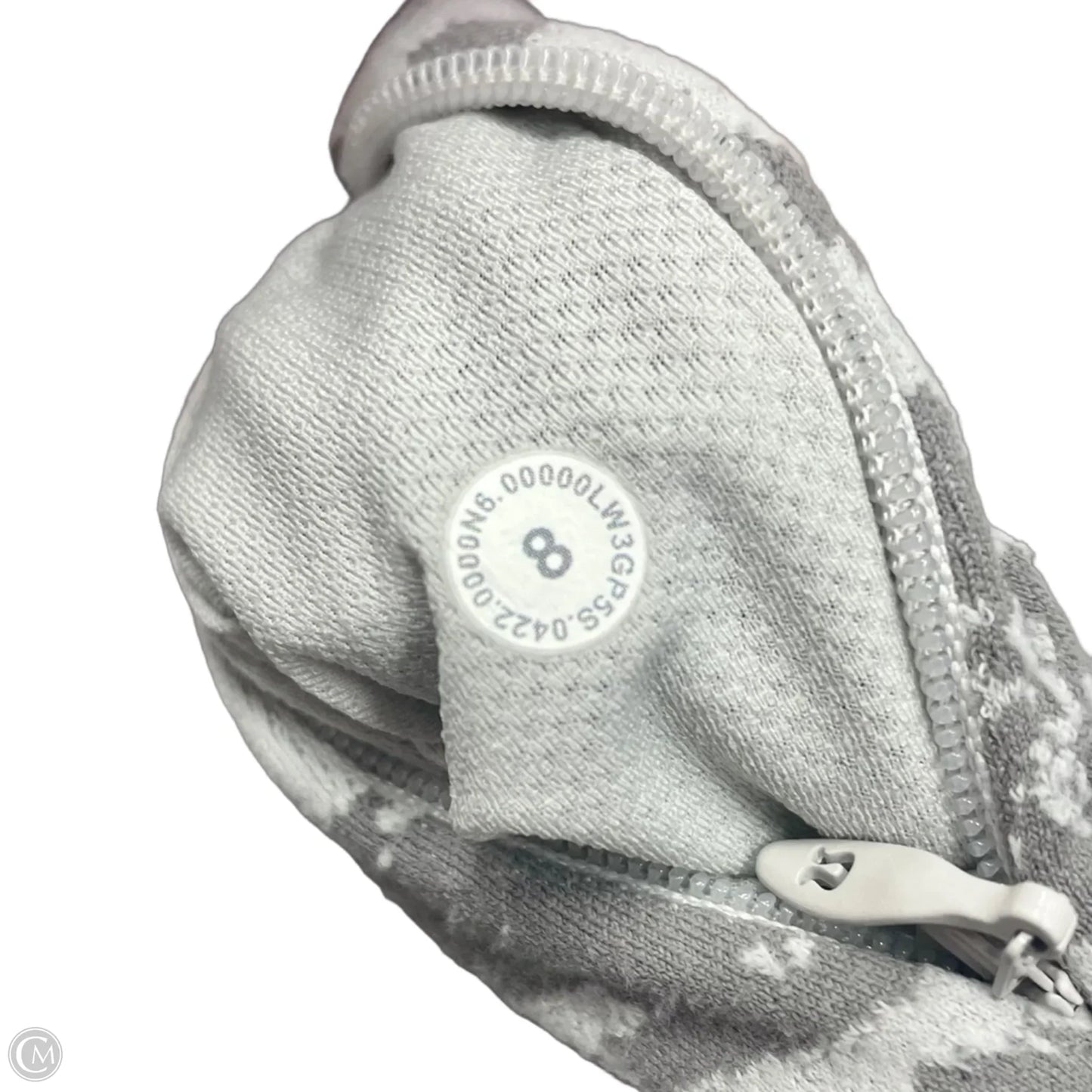Athletic Top Long Sleeve Collar By Lululemon In Grey, Size: M