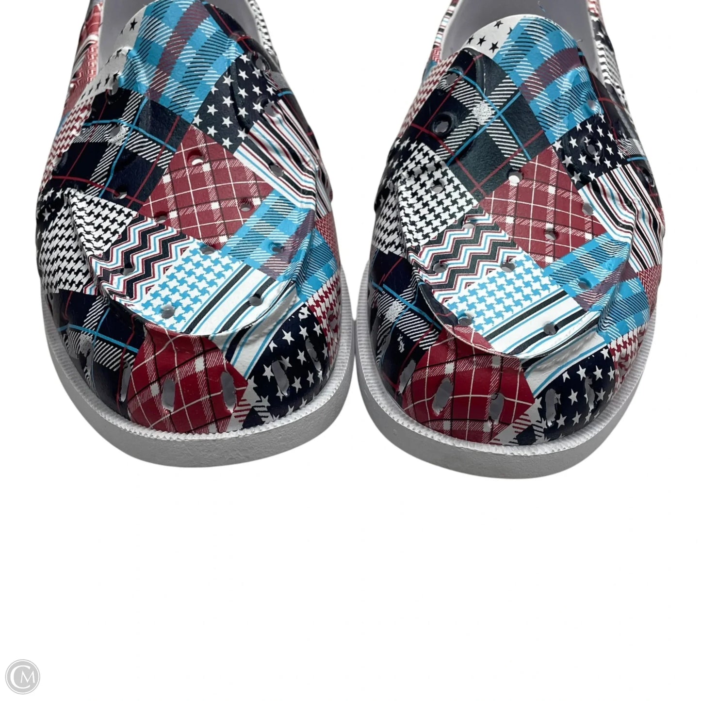 Shoes Flats By Sperry In Blue & Red & White, Size: 9
