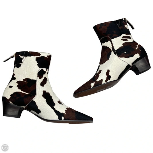 Boots Ankle Heels By Madewell In Brown & White, Size: 6.5