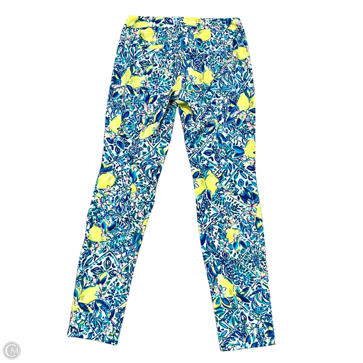 Pants Designer By Lilly Pulitzer In Blue & Yellow, Size: 0