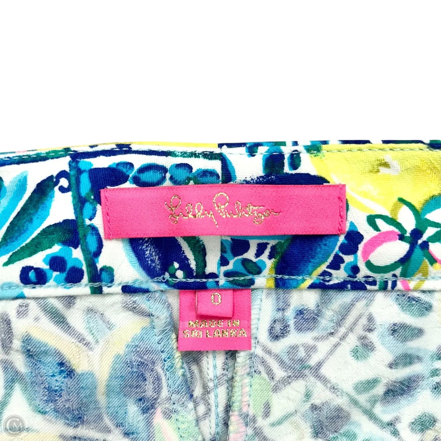 Pants Designer By Lilly Pulitzer In Blue & Yellow, Size: 0