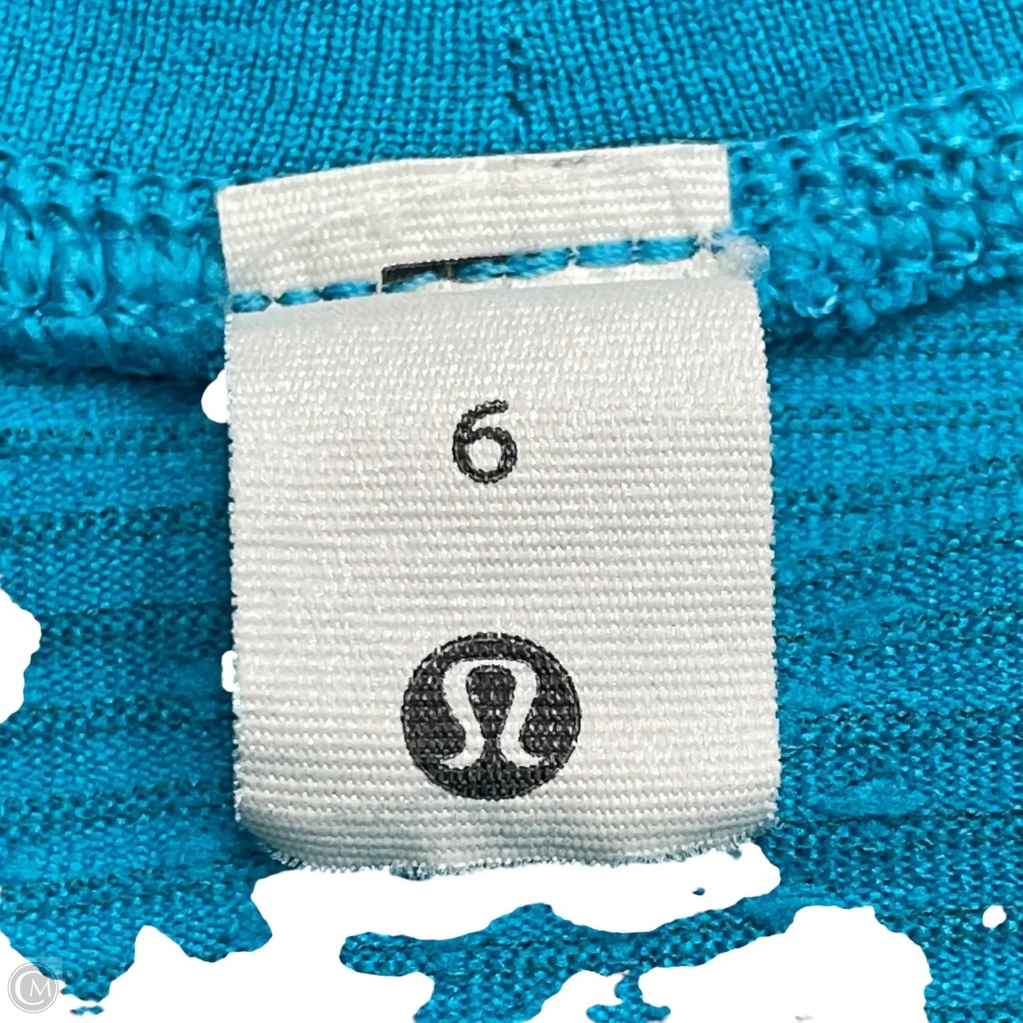 Athletic Top Short Sleeve By Lululemon In Aqua, Size: S