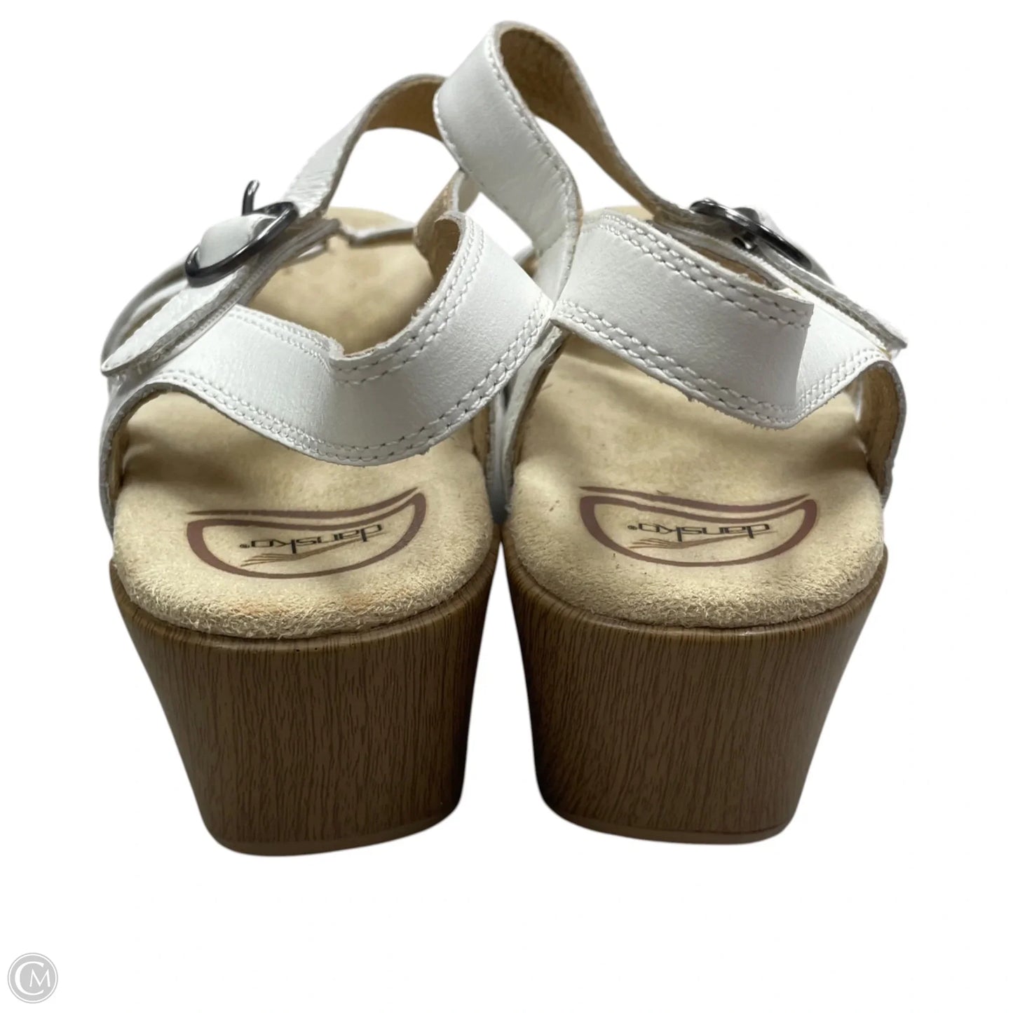 Sandals Heels Block By Dansko In White, Size: 6.5