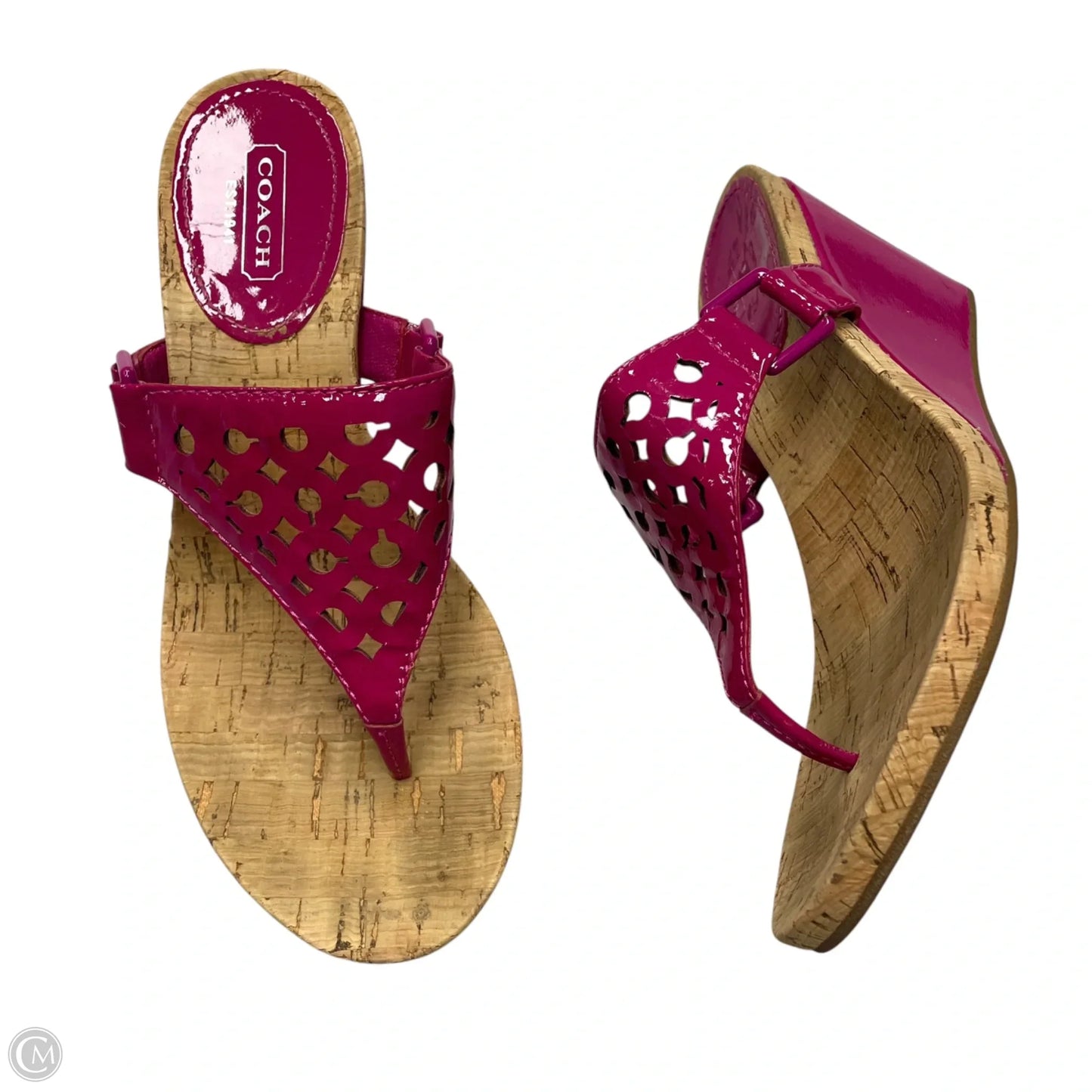 Sandals Designer By Coach In Purple, Size: 6.5