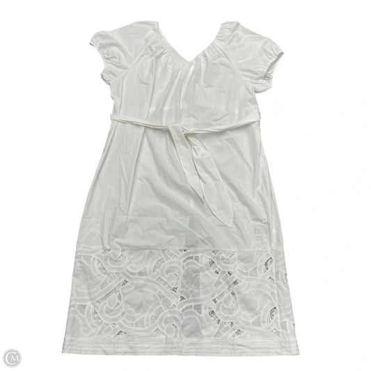Dress Casual Midi By Banana Republic In White, Size: 1x
