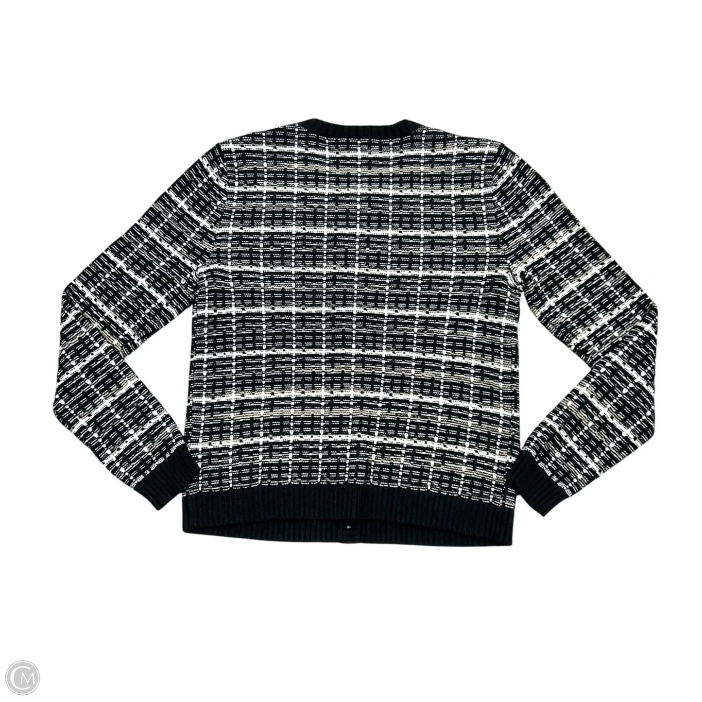 Sweater Cardigan By J. Crew In Black & White, Size: Xs