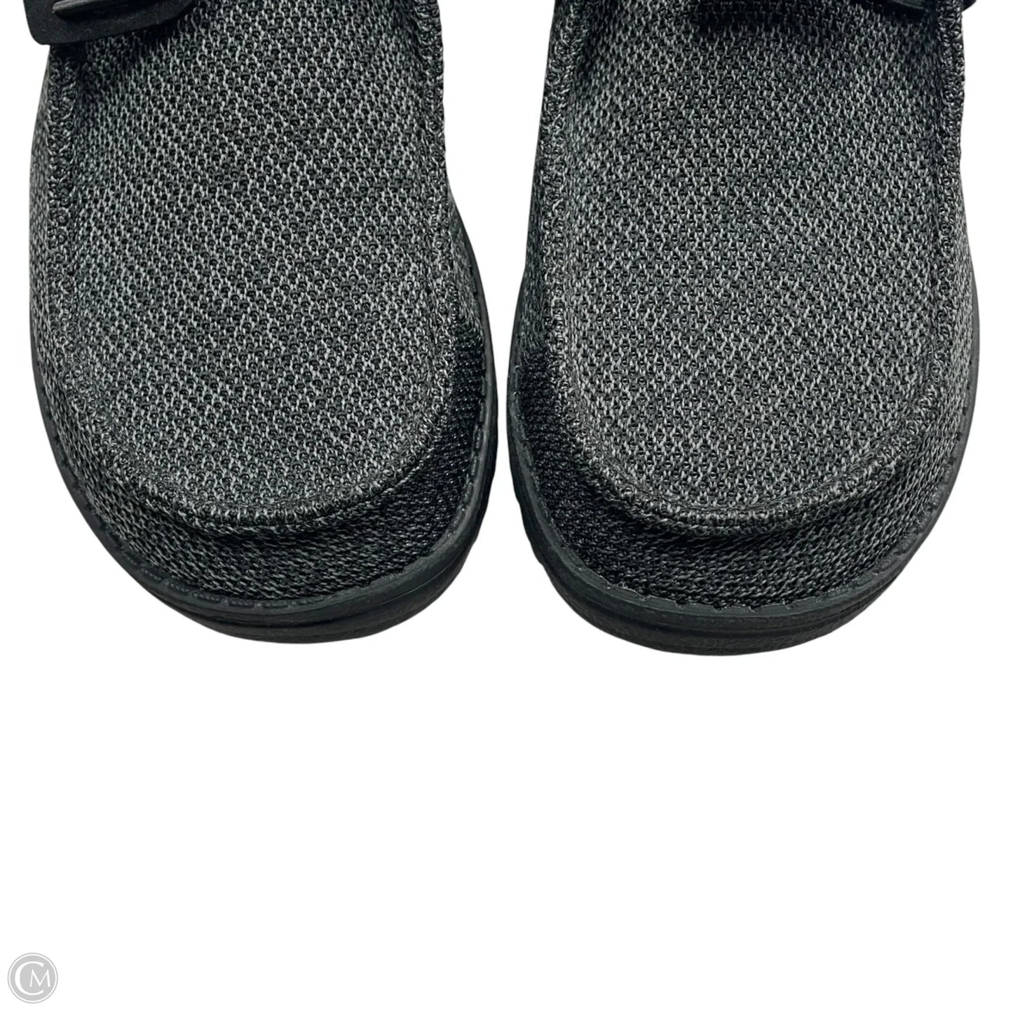 Shoes Sneakers By Hey Dude In Black & Grey, Size: 9