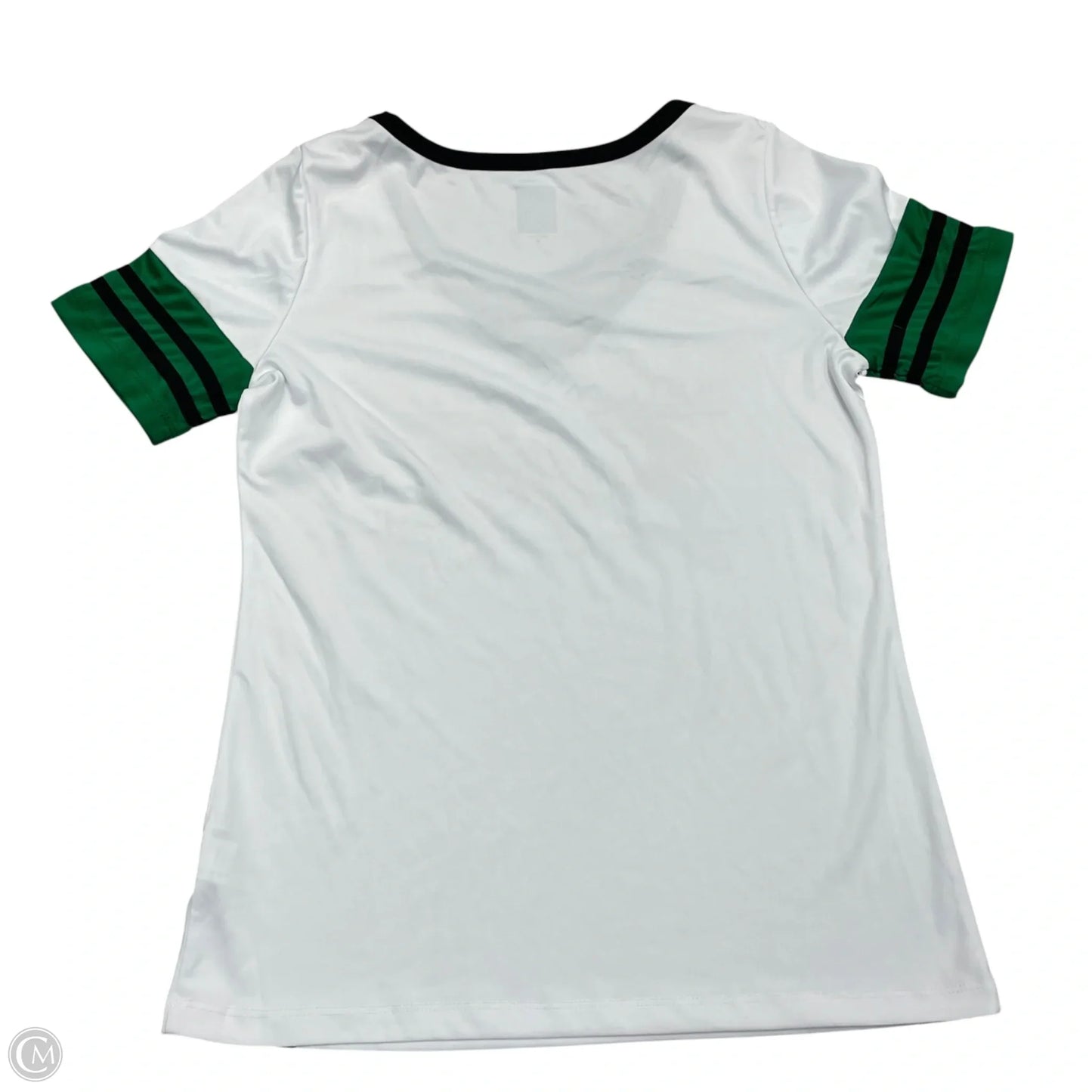 Athletic Top Short Sleeve By Nfl In Black & White, Size: M