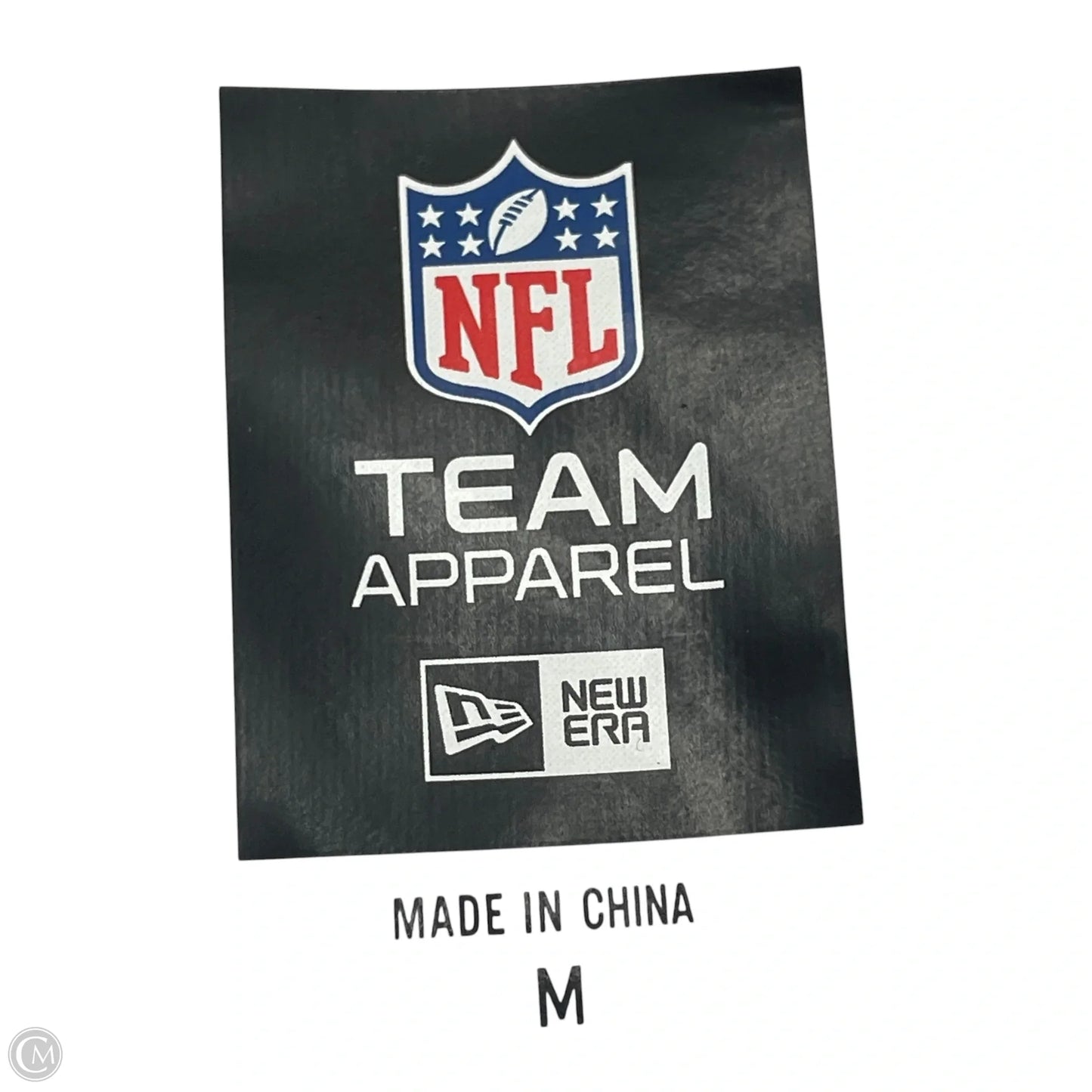 Athletic Top Short Sleeve By Nfl In Black & White, Size: M