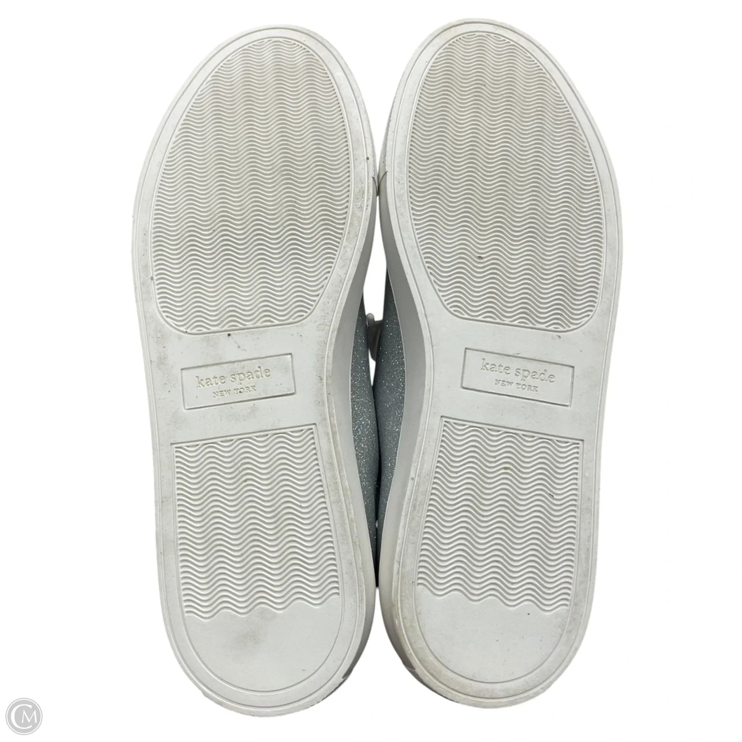 Shoes Designer By Kate Spade In Silver, Size: 10