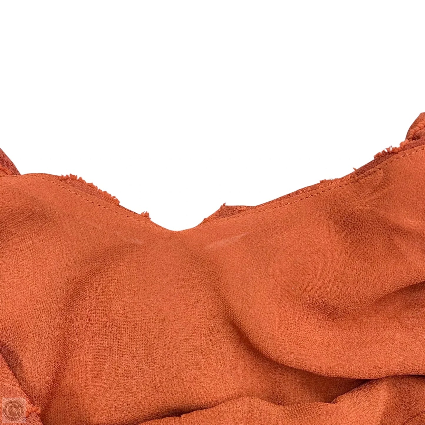 Blouse Long Sleeve By Anthropologie In Orange, Size: S