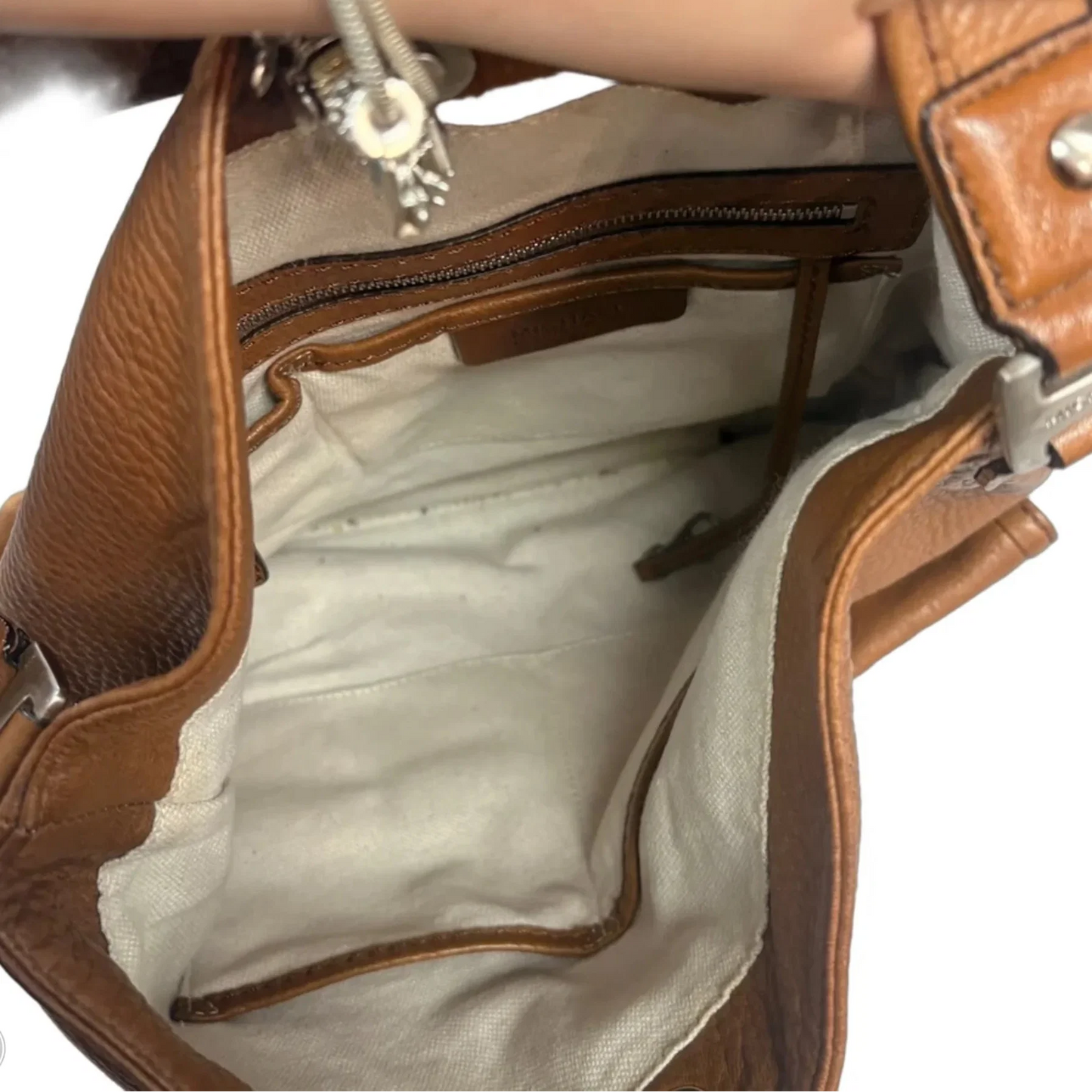 Handbag Leather By Michael By Michael Kors, Size: Large