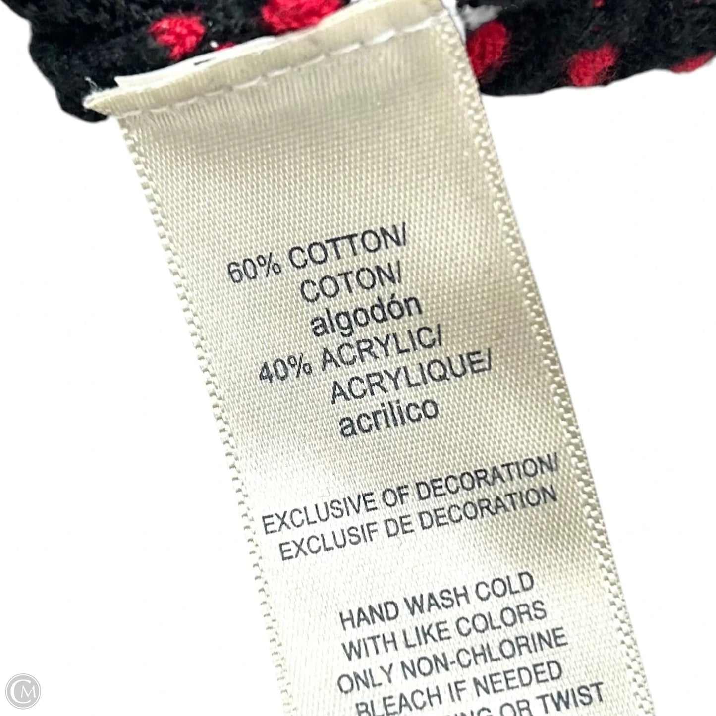 Sweater Cardigan By Rafaella In Black & Red, Size: 2x