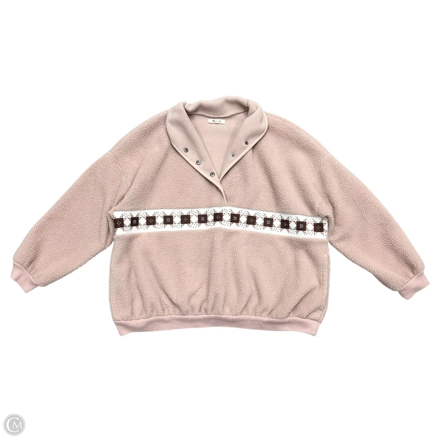 Jacket Fleece By Madewell In Pink, Size: M