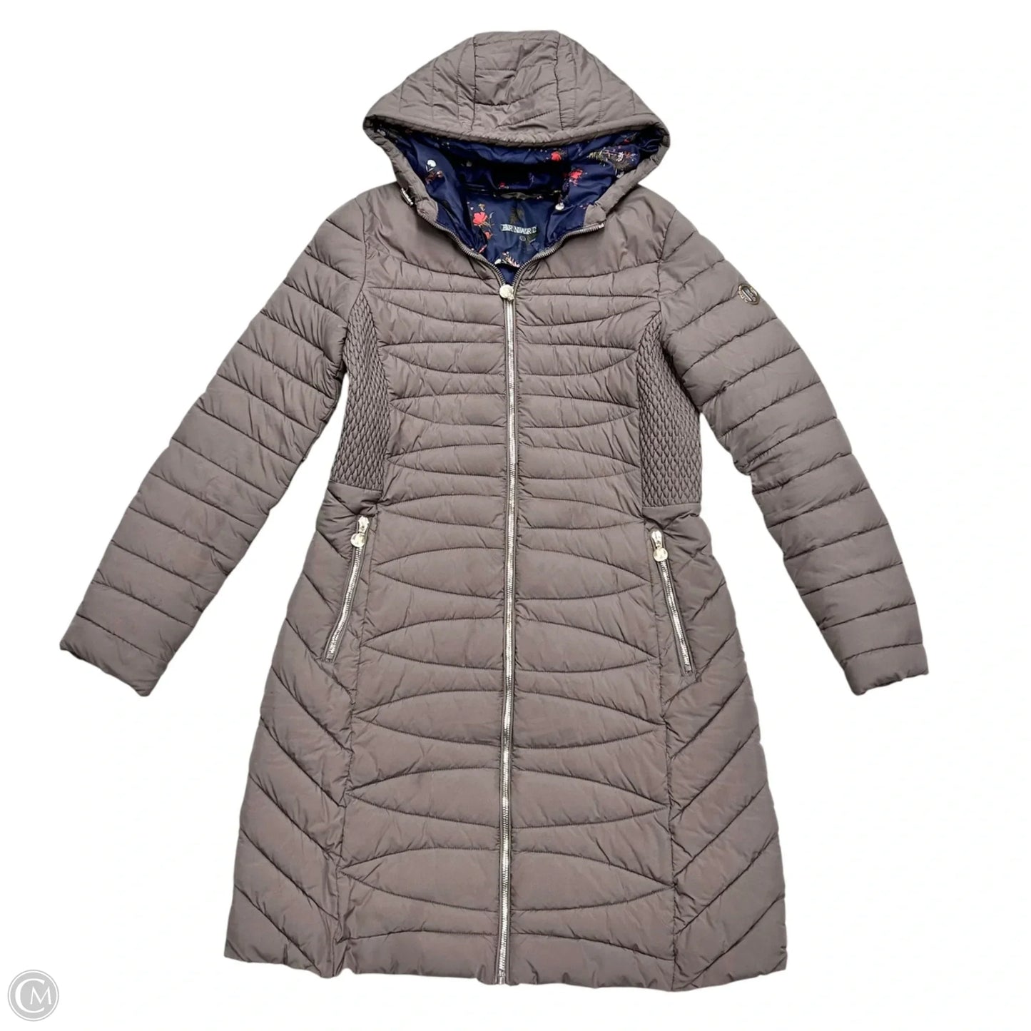Coat Puffer & Quilted By Bernardo In Taupe, Size: S