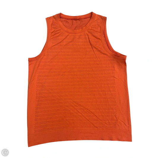 Athletic Tank Top By Lululemon In Orange, Size: M