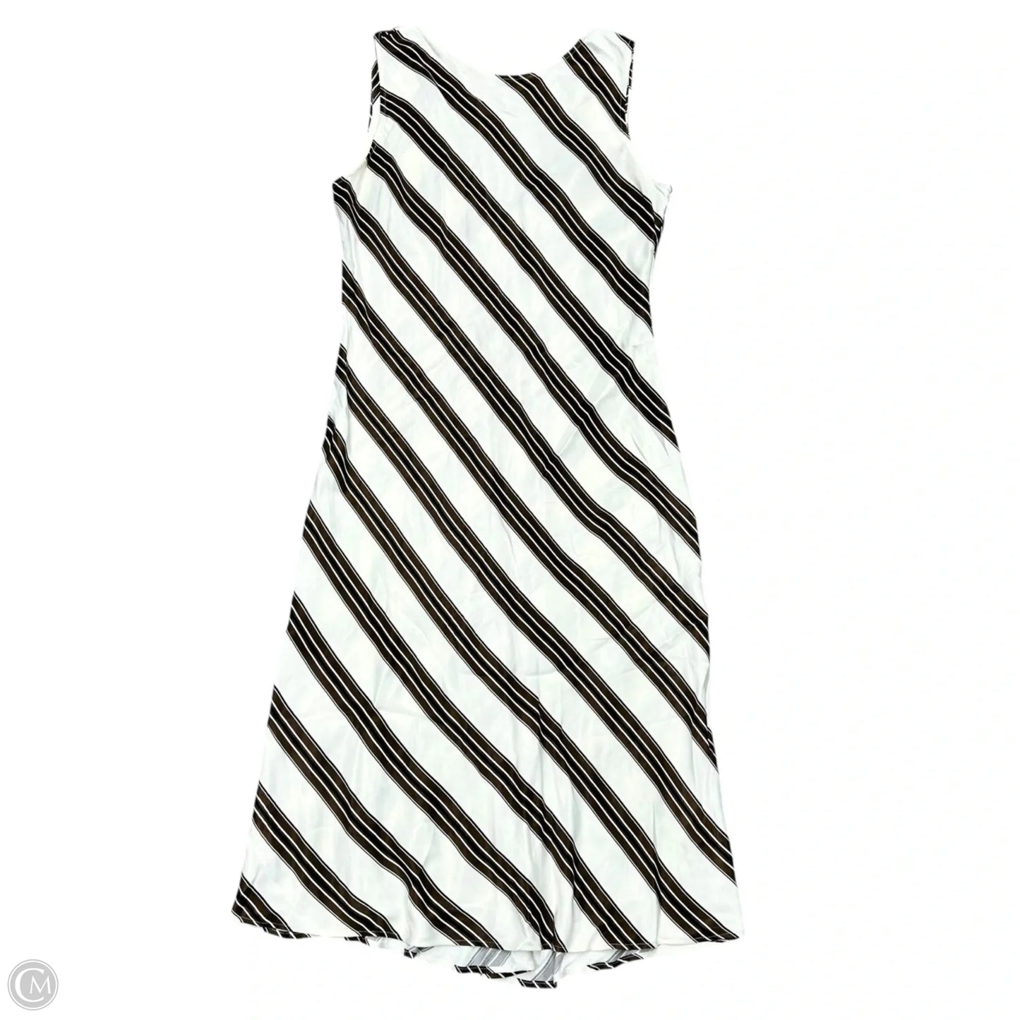 Dress Party Midi By Maeve In Brown & Cream, Size: M