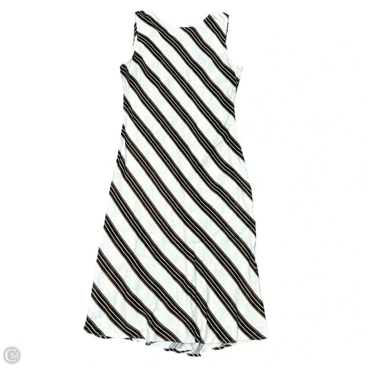 Dress Party Midi By Maeve In Brown & Cream, Size: M