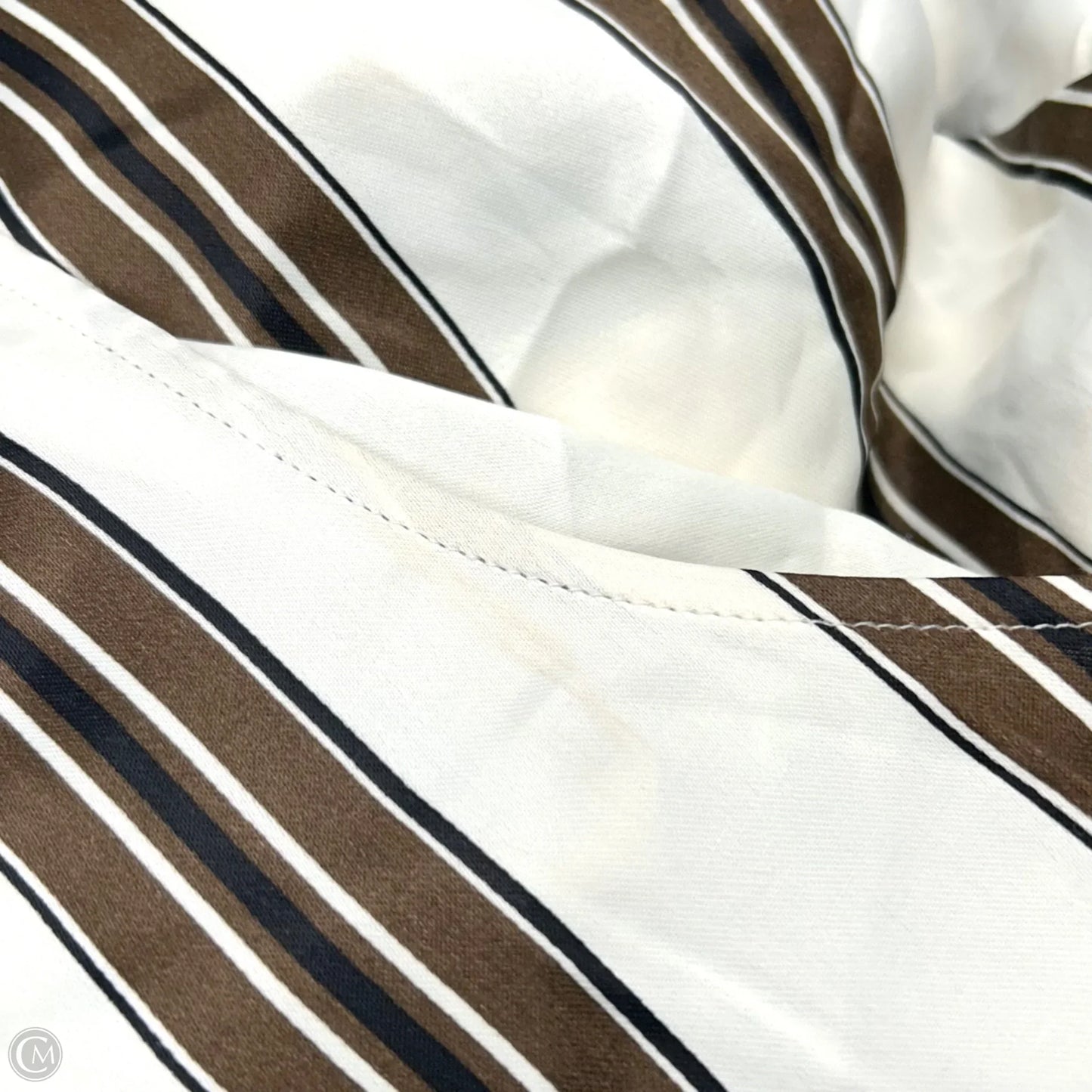 Dress Party Midi By Maeve In Brown & Cream, Size: M