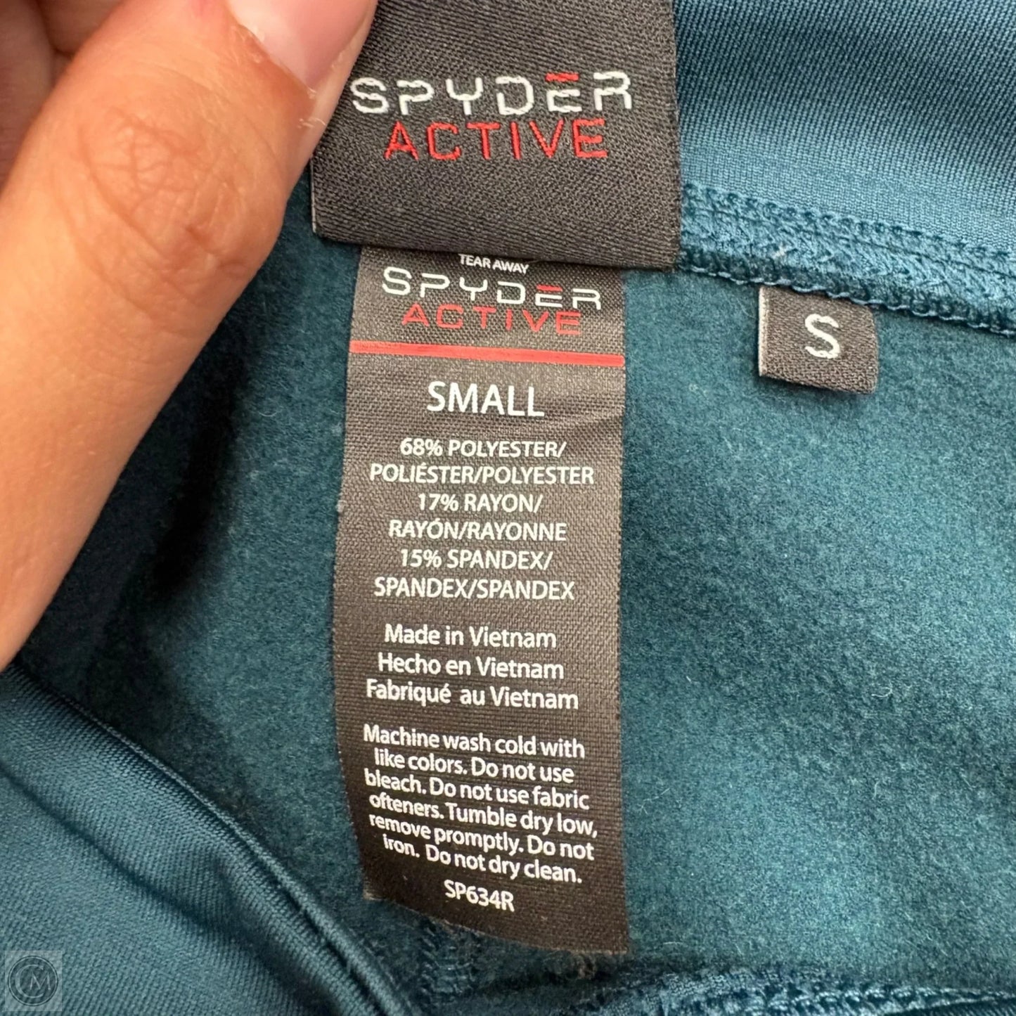 Athletic Leggings By Spyder In Teal, Size: S