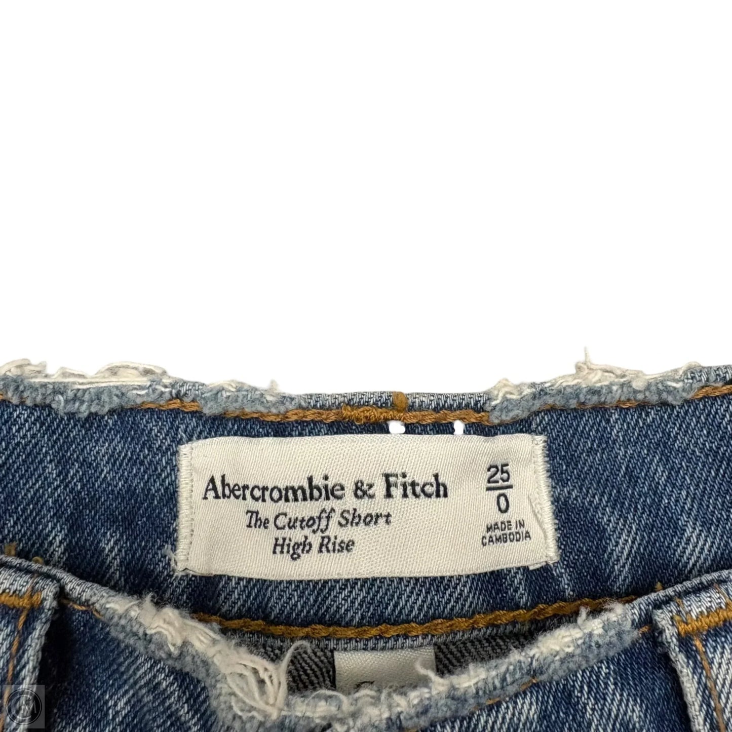 Shorts By Abercrombie And Fitch In Blue Denim, Size: 0