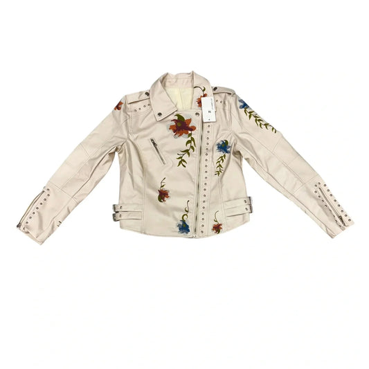 Jacket Moto By Ly Varey Lin In Pink, Size: M