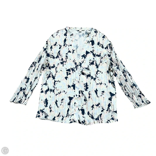 Blouse Long Sleeve By Vince In Floral Print, Size: S