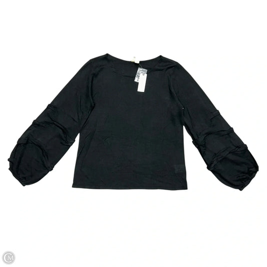 Top Long Sleeve By Anthropologie In Black, Size: S