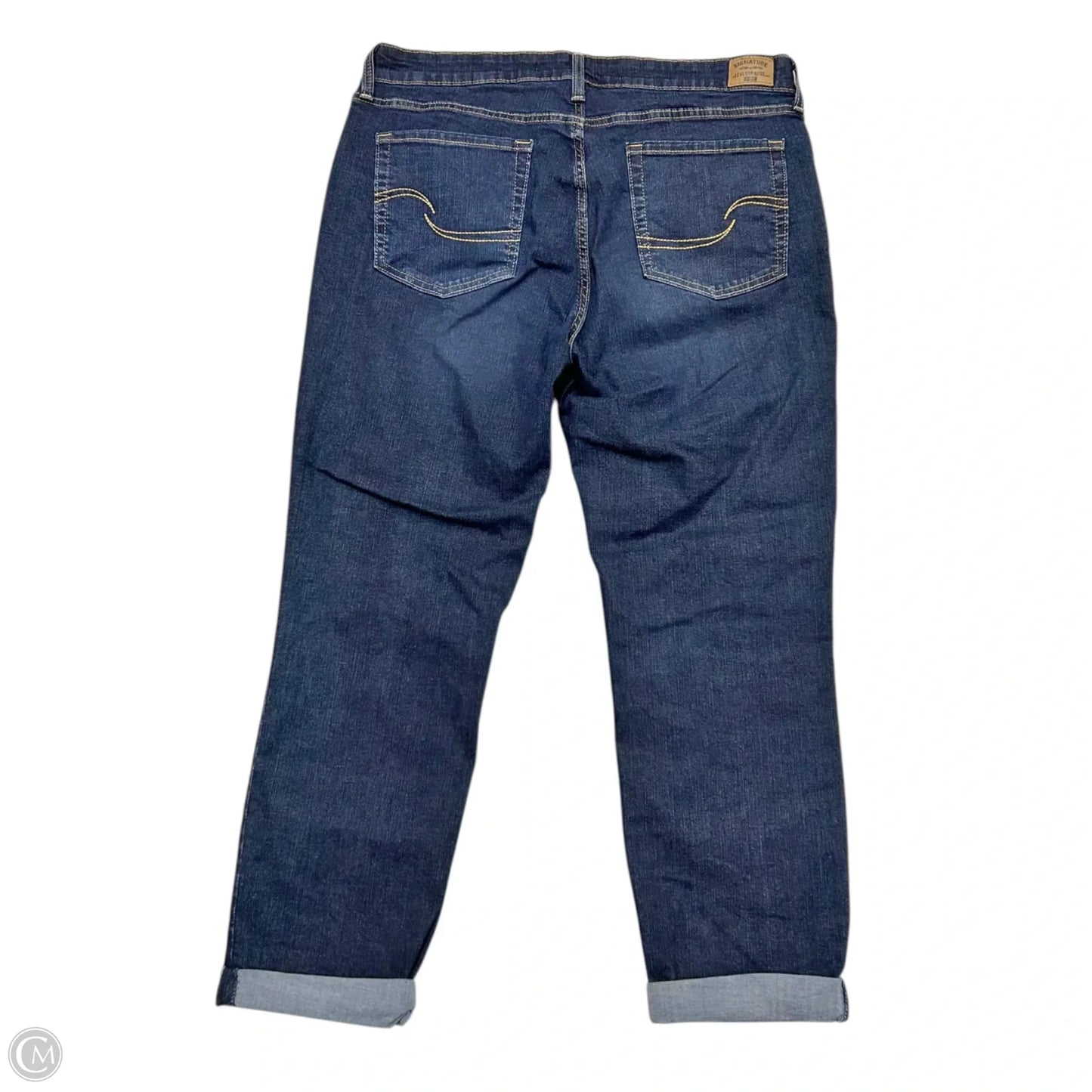 Jeans Boyfriend By Levis In Blue Denim, Size: 14