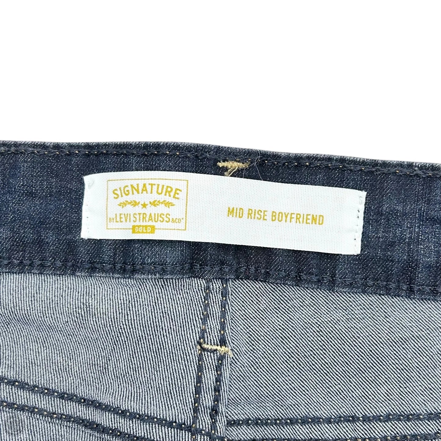 Jeans Boyfriend By Levis In Blue Denim, Size: 14