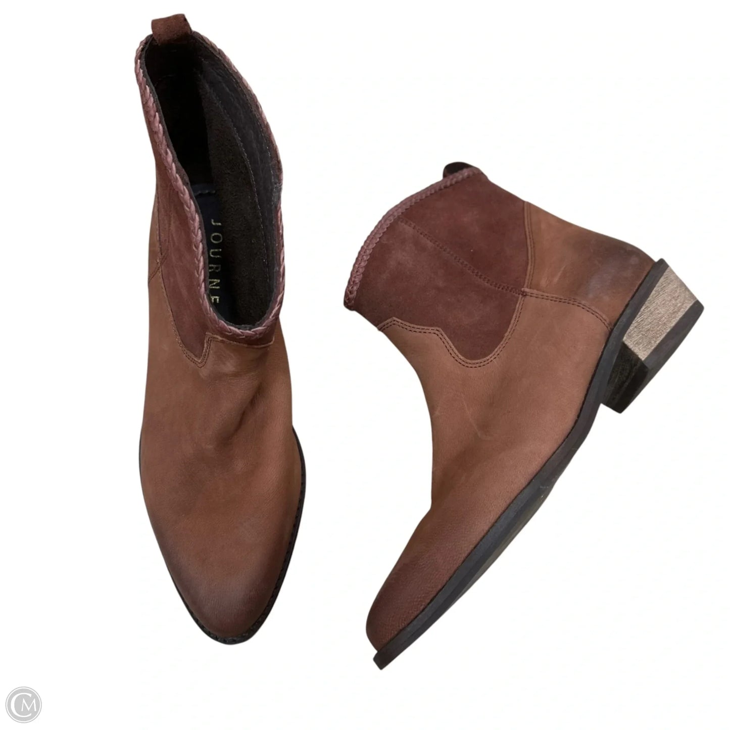 Boots Ankle Flats By Journee In Brown, Size: 9