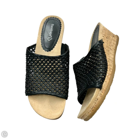 Sandals Heels Wedge By Bare Traps In Black, Size: 7.5