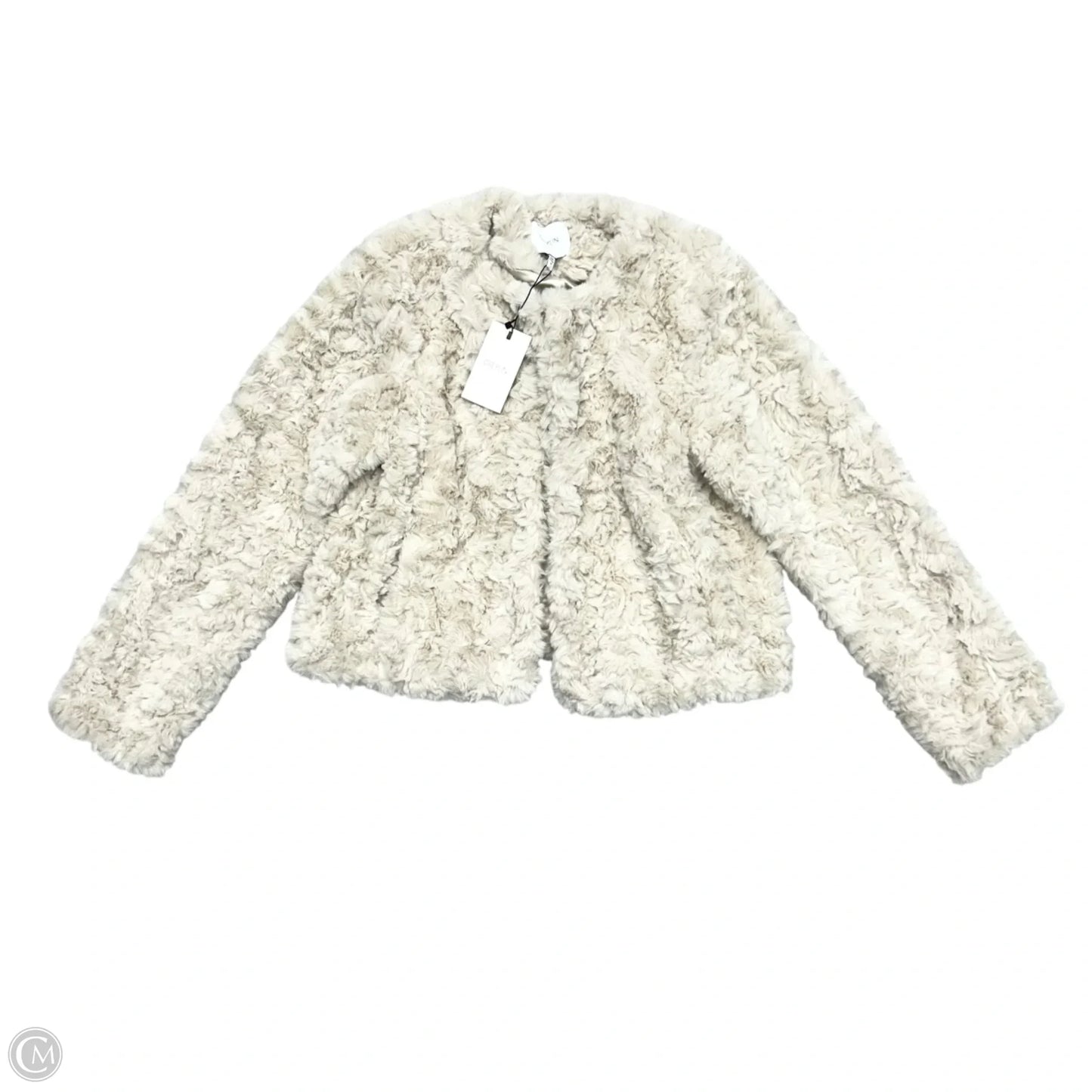 Jacket Faux Fur & Sherpa By Greylin In Cream, Size: M